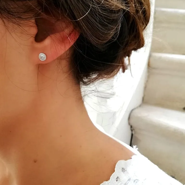 Perrine et Antoinette Boucles D'oreilles Empierrées | Clous D'oreilles^CLOUS DINA