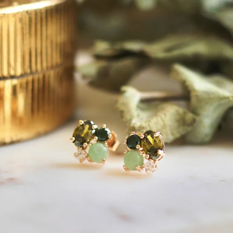 Perrine et Antoinette Boucles D'oreilles Empierrées | Clous D'oreilles^CLOUS PAULIN