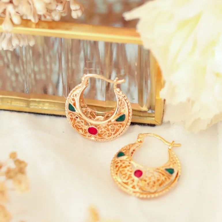Perrine et Antoinette Boucles D'oreilles Empierrées | Créoles^CRÉOLES NEELA
