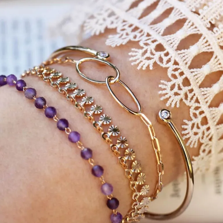 Perrine et Antoinette Joncs Ouverts | Bracelets Empierrés^JONC CASSANDRE